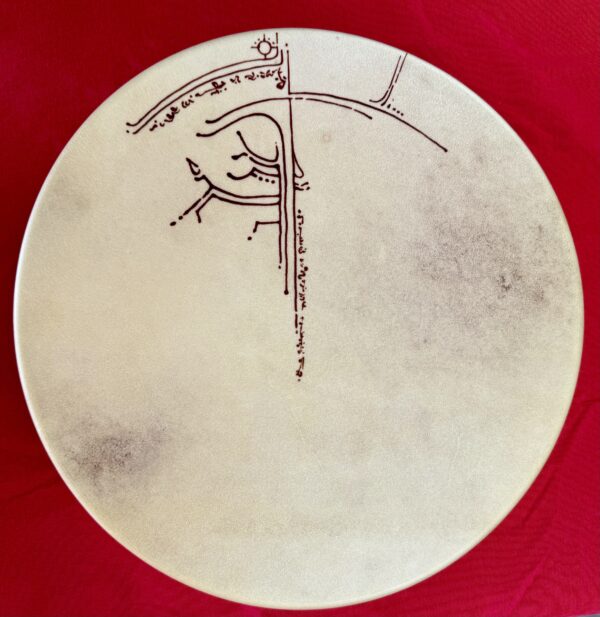 Crow Medicine Drum 15" Goat hide
